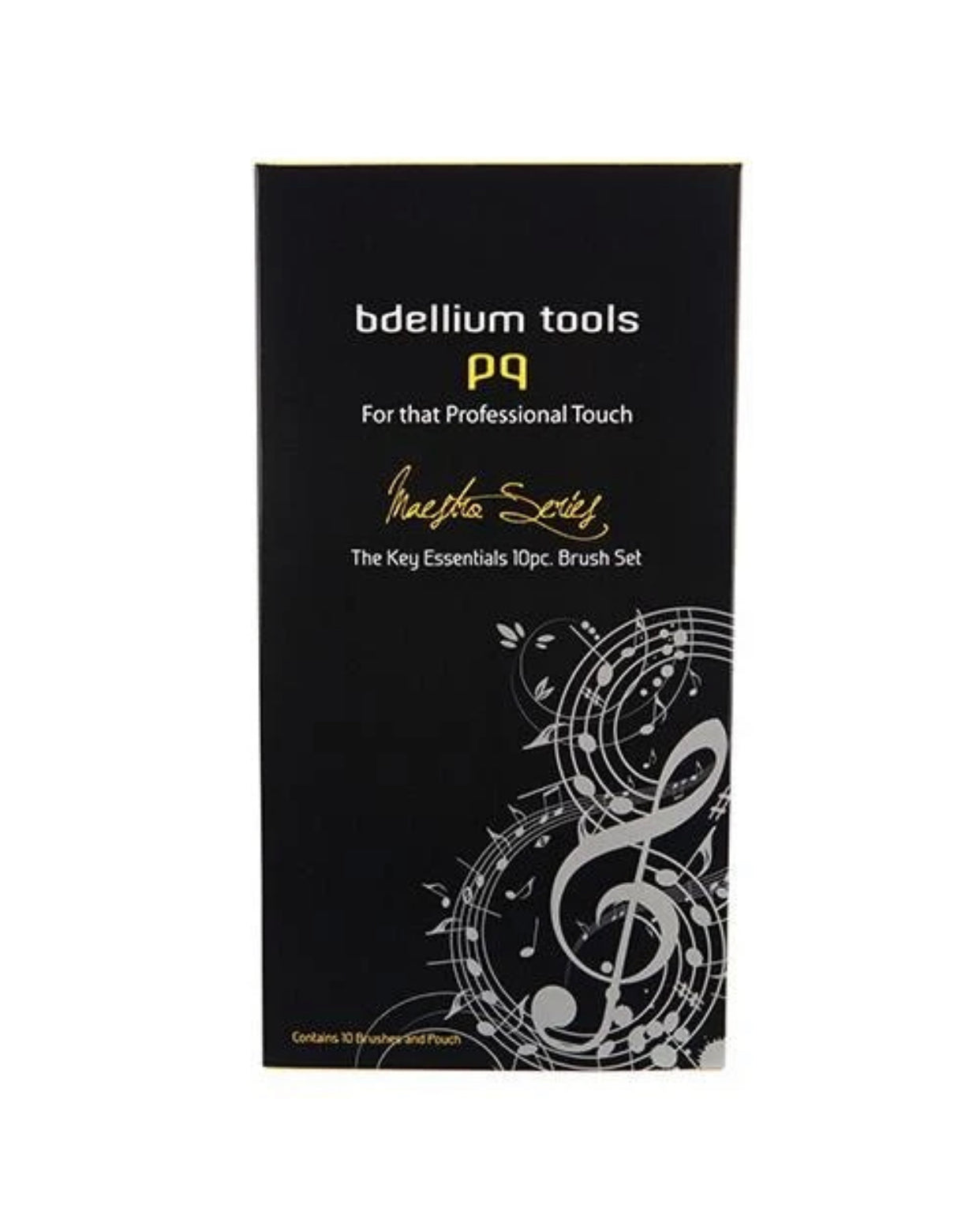 BDELLIUM TOOLS, MAESTRO THE KEY ESSENTIAL 10PC BRUSH SET WITH ROLL UP POUCH