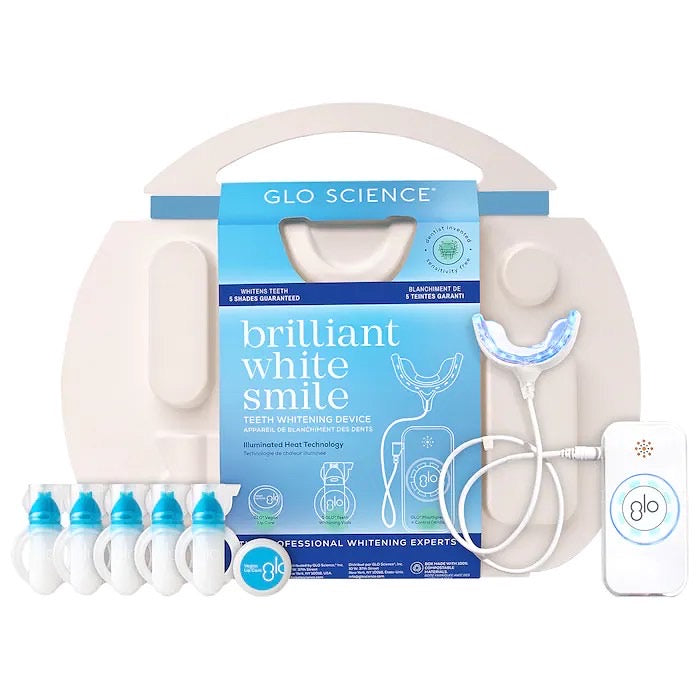 GLO SCIENCE, GLO BRILLIANT WHITE SMILE AT HOME TEETH WHITENING DEVICE