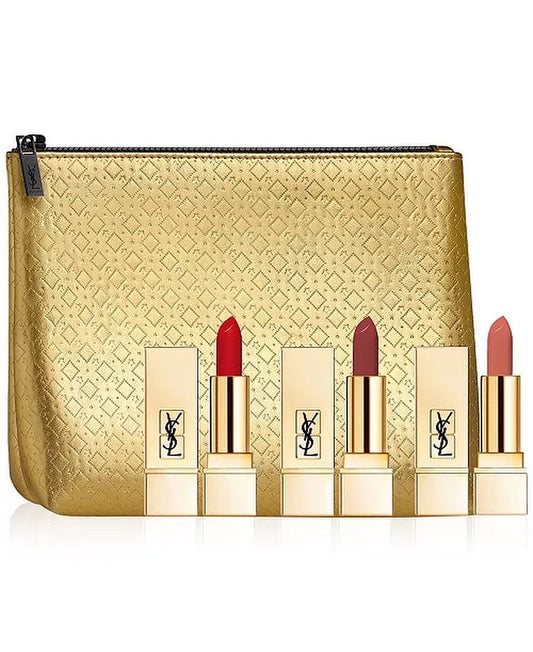 YSL, 4pc MINI ROUGE PUR COUTURE SATIN LIPSTICK SET