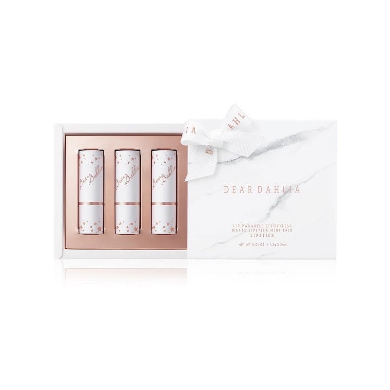 DEAR DAHLIA, LIP PARADISE EFFORTLESS MATTE LIPSTICK MINI TRIO