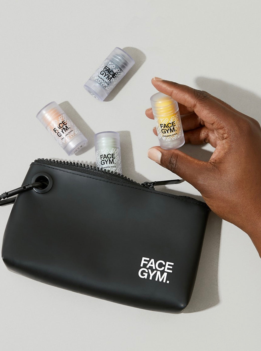 FACE GYM, 5 PIECE MINI TRAINING STICK & POUCH KIT