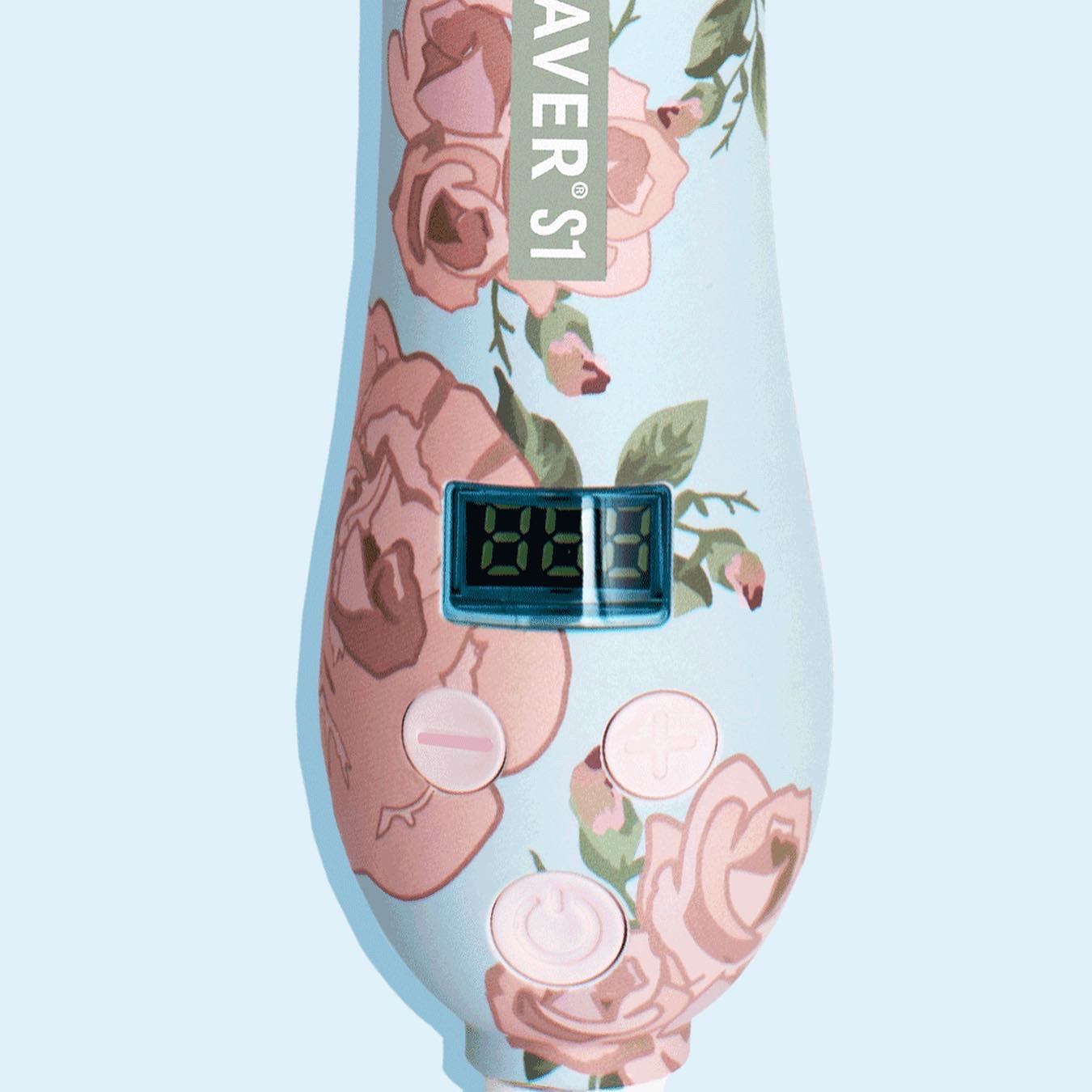 BEACHWAVER, FLORAL BEACHWAVER ROTATING CURLING IRON SAGE SKY