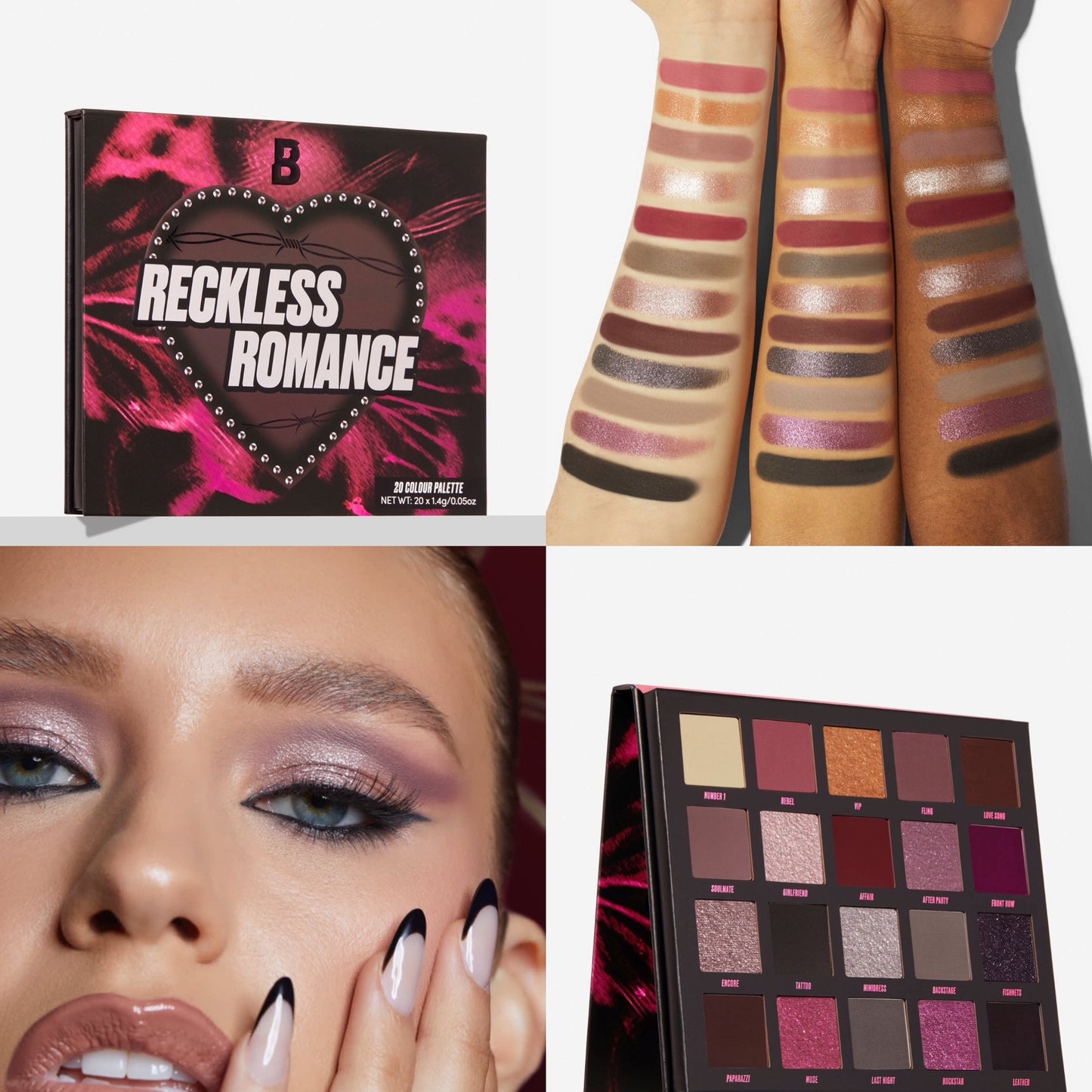 BY BEAUTY BAY, RECKLESS ROMANCE 20 COLOUR PALETTE