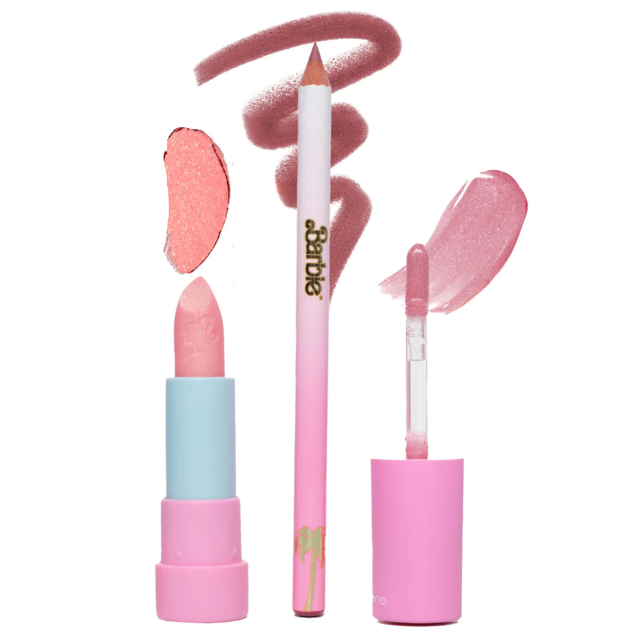 GLAMLITE, Barbie X Glamlite out of office lip kit.
