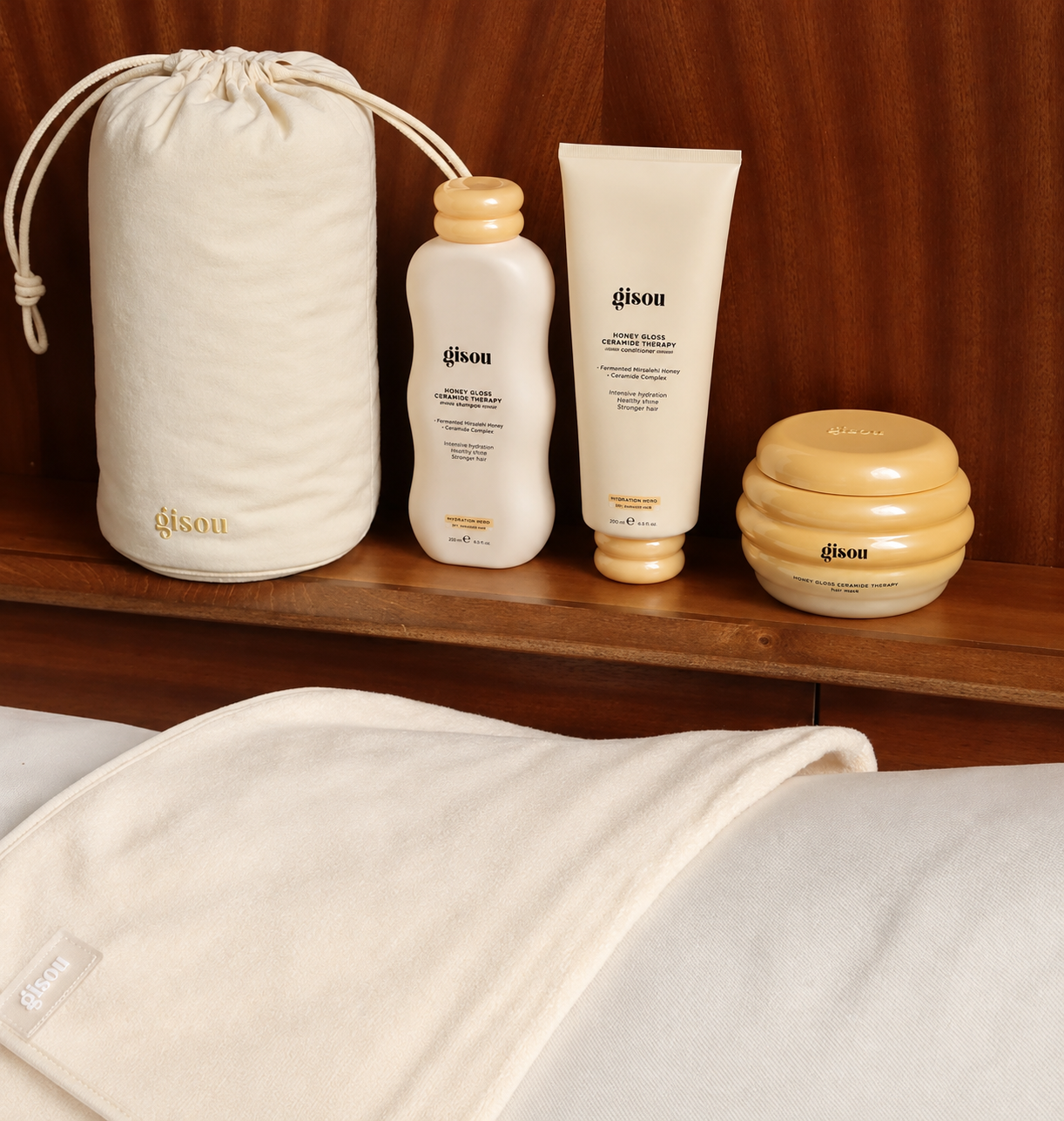 GISOU, HONEY GLOSS MICROFIBER HAIR TOWEL