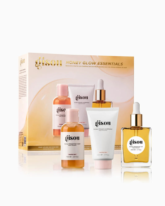 GISOU, NOURISHING HONEY GLOW ESSENTIALS SET HONEY INFUSED