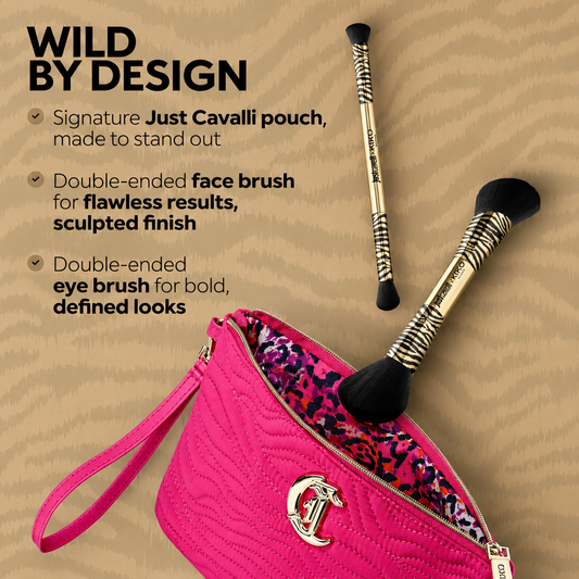 KIKO MILANO, Just Cavalli X Kiko Milano My Secret Desire Brush Set Set with beauty pouch and two brushes