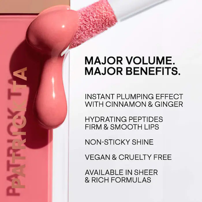 PATRICK TA, MAJOR VOLUME PLUMPING LIP GLOSS