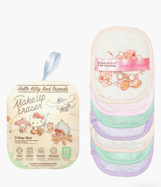 THE ORIGINAL MAKEUP ERASER, x Hello Kitty Camping 7-Day MakeUp Eraser Set