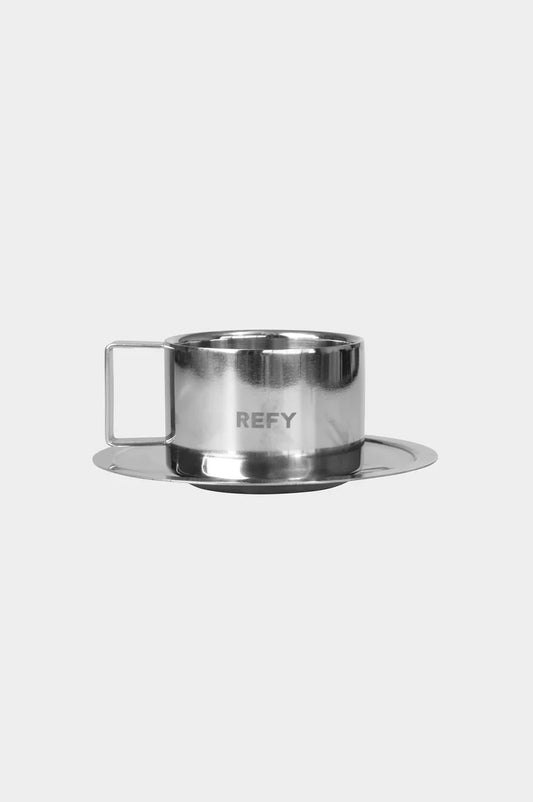 REFY, METAL CUP + SAUCER
