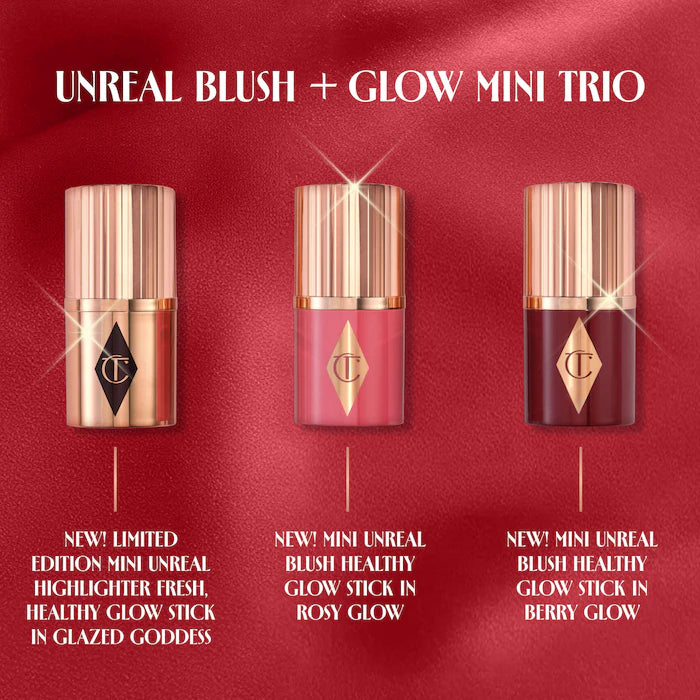 Charlotte Tilbury, Mini Unreal Blush + Glow Trio