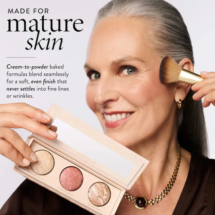 Laura Geller, Geller’s Greatest Lift-n-Glow Face Palette &amp; Dual-Ended Blush + Bronzer Brush