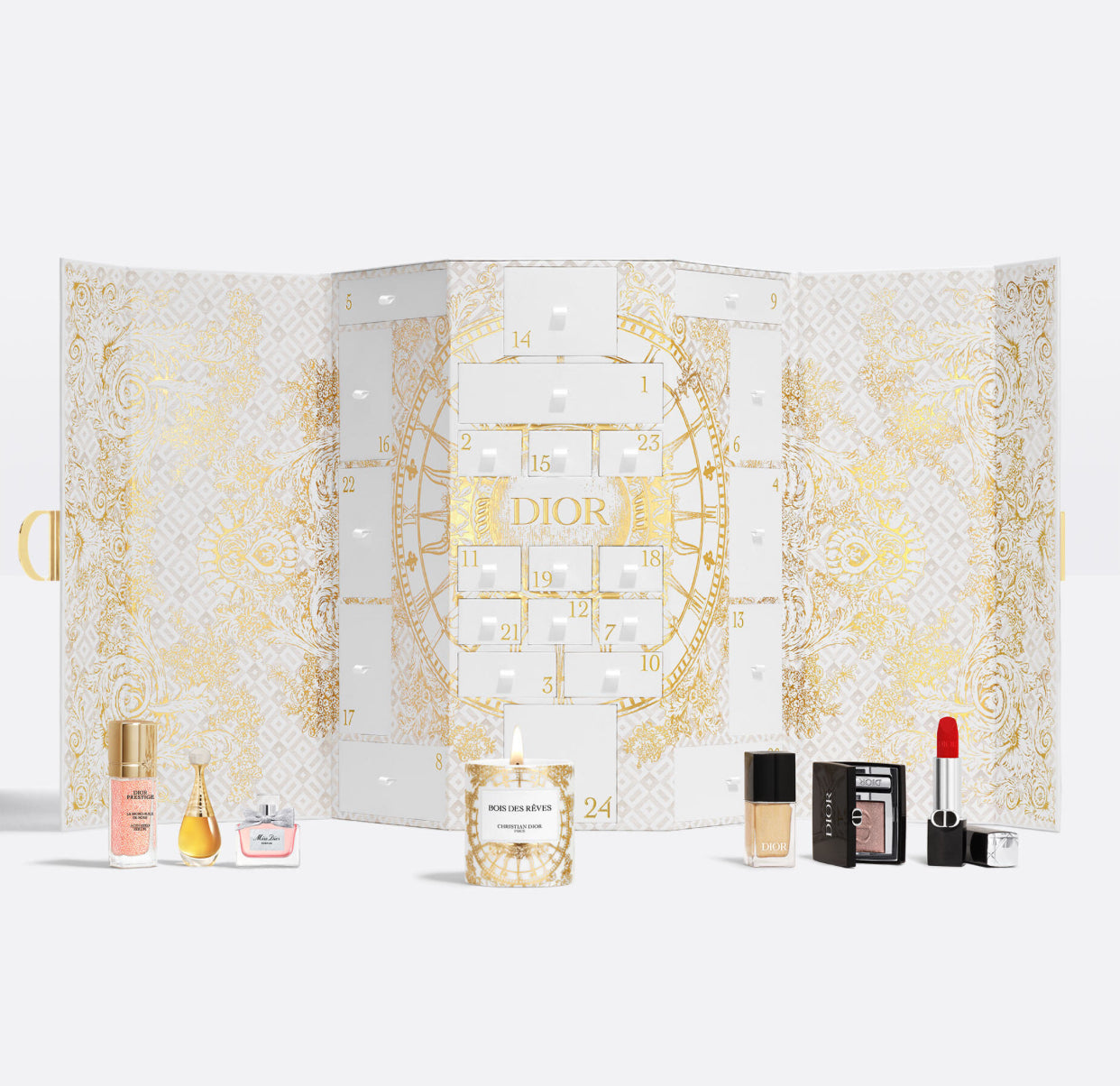 DIOR, Le 30 Montaigne Dior Beauty Advent Calendar Fragrance, Skincare and Makeup Holiday Gift Set 2024 Edition - 24 Miniatures