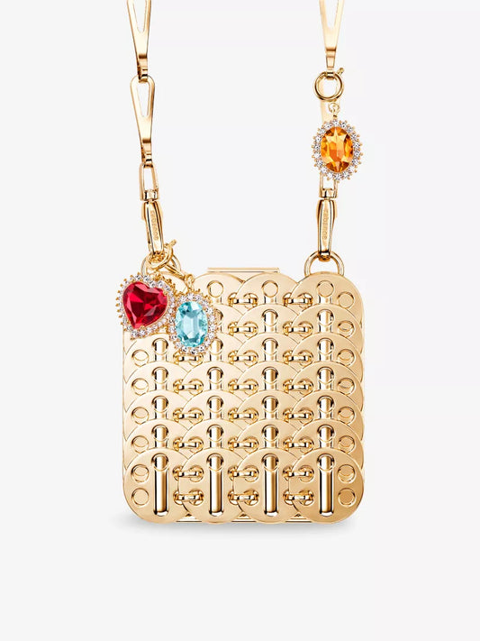 RABANNE Minaudiere 1969 Limited-Edition Metal Make-Up Clutch with Luminizer