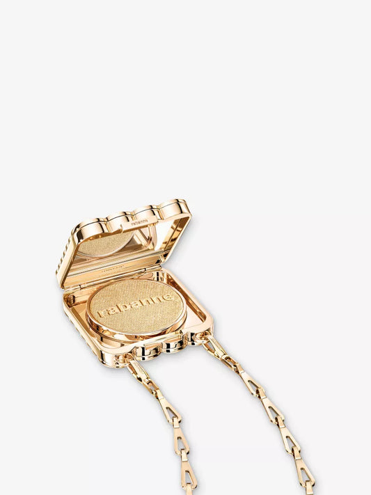 RABANNE Minaudiere 1969 Limited-Edition Metal Make-Up Clutch with Luminizer