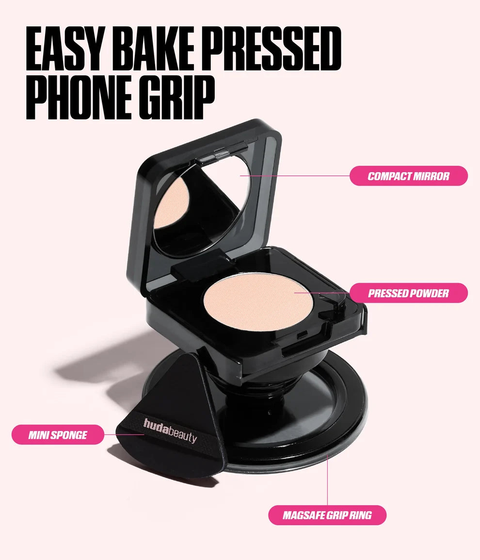 HUDA BEAUTY, EASY BAKE PRESSED POWDER PHONE GRIP