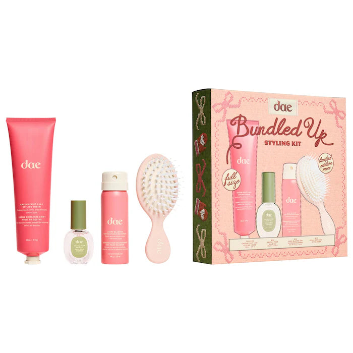 dae, Cactus Fruit 3-in-1 Styling Cream, Mini Fairy Blaster + Prickly Pear Oil Set