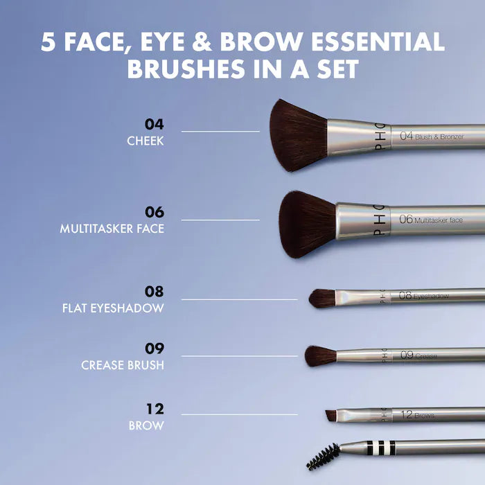 SEPHORA COLLECTION, 5 Piece Face & Eye Brush Set