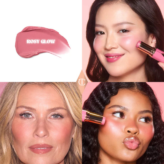 Charlotte Tilbury, Unreal Lip + Cheek Glow Blush Stick with Hyaluronic Acid