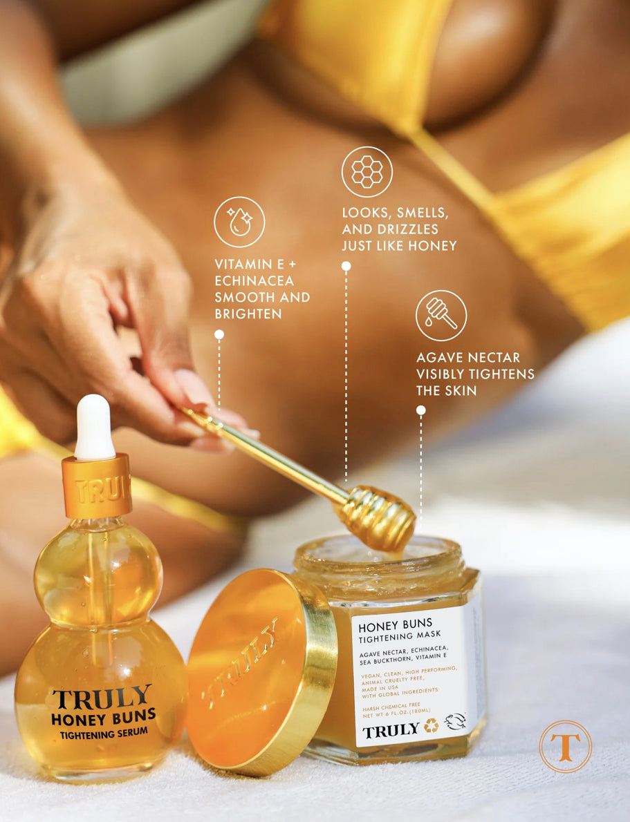 TRULY BEAUTY, Honey Buns Tightening Mask and Serum Set, Agave-Powered Body Care