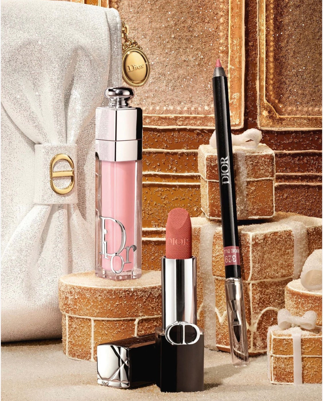DIOR, Couture Lip Essentials Plumping gloss, lipstick and lip liner