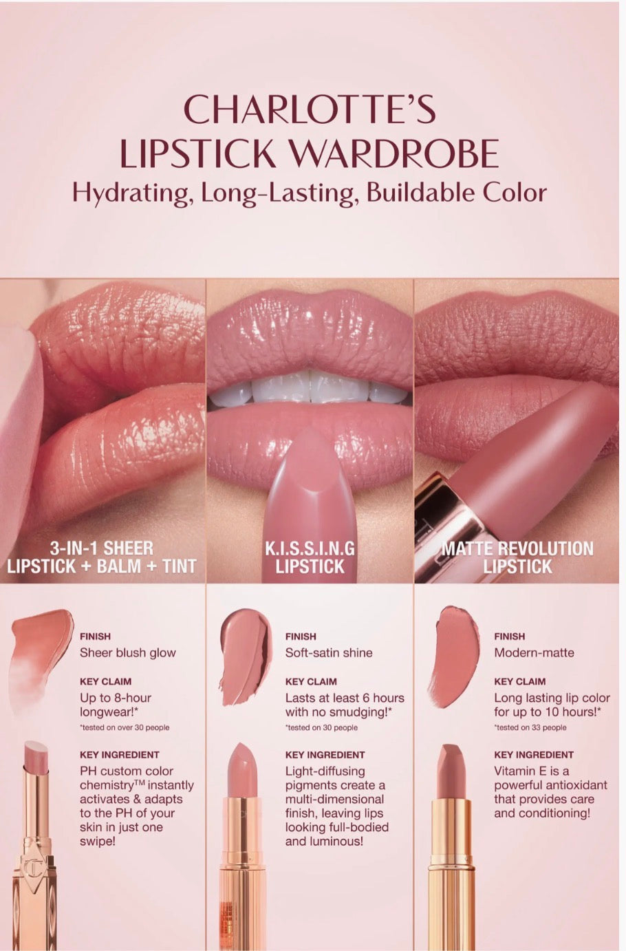 CHARLOTTE TILBURY, Pillow Talk Long Lasting Blush Balm Sheer Lip Tint