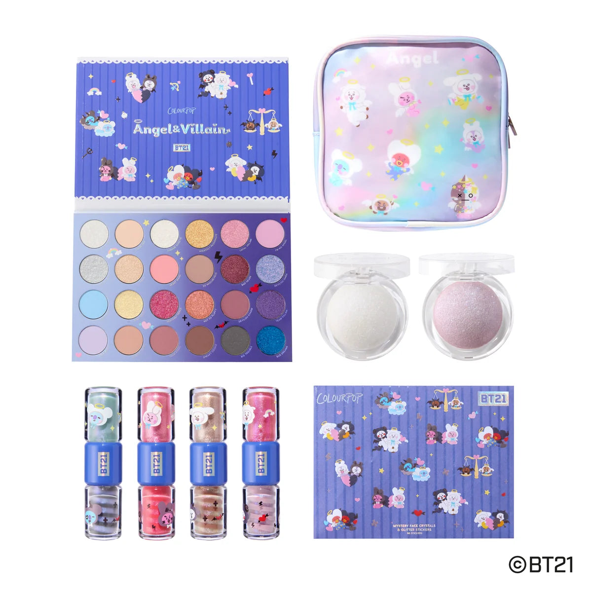 COLOURPOP, BT21 x ColourPop Angel & Villain Collection
