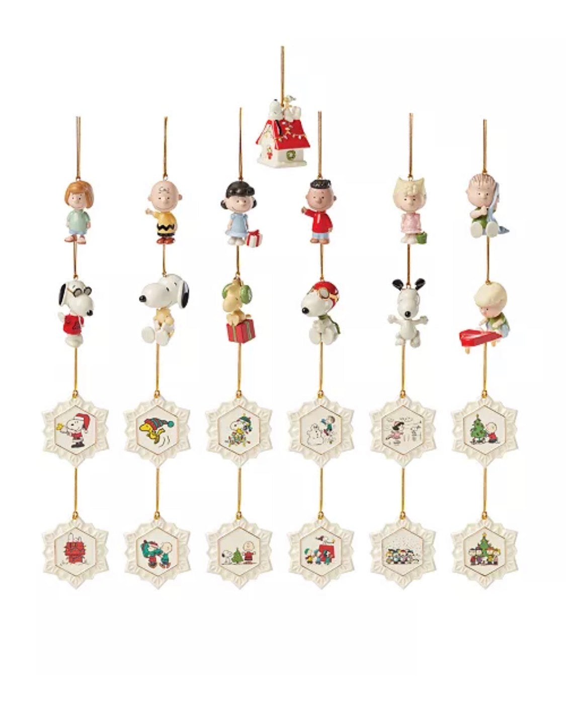 Lenox Peanuts Advent Calendar 25-Piece Ornament Set