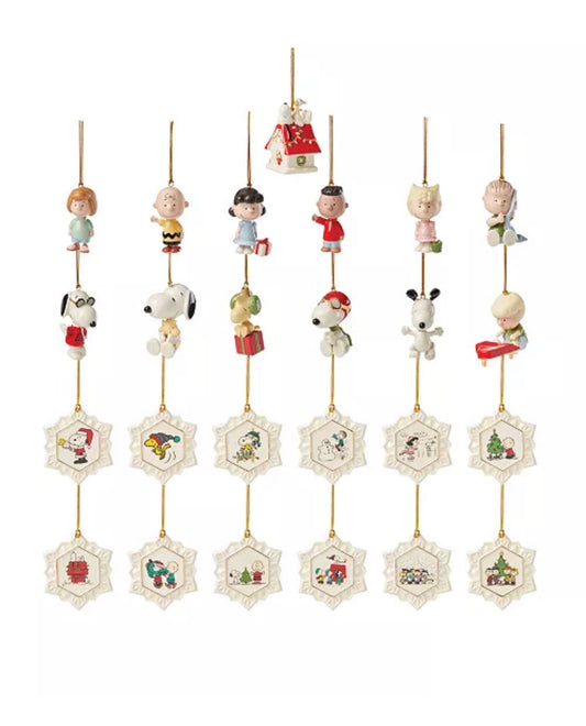 Lenox Peanuts Advent Calendar 25-Piece Ornament Set