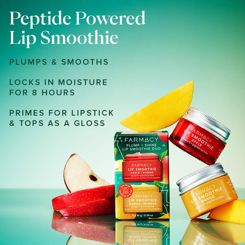 Farmacy, Plump + Shine Lip Smoothie Duo with Peptides + Vitamin C