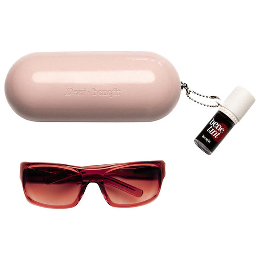 Benefit Cosmetics, DEZI X Benetint Dark Cherry Sunglasses and Lip & Cheek Stain Set,