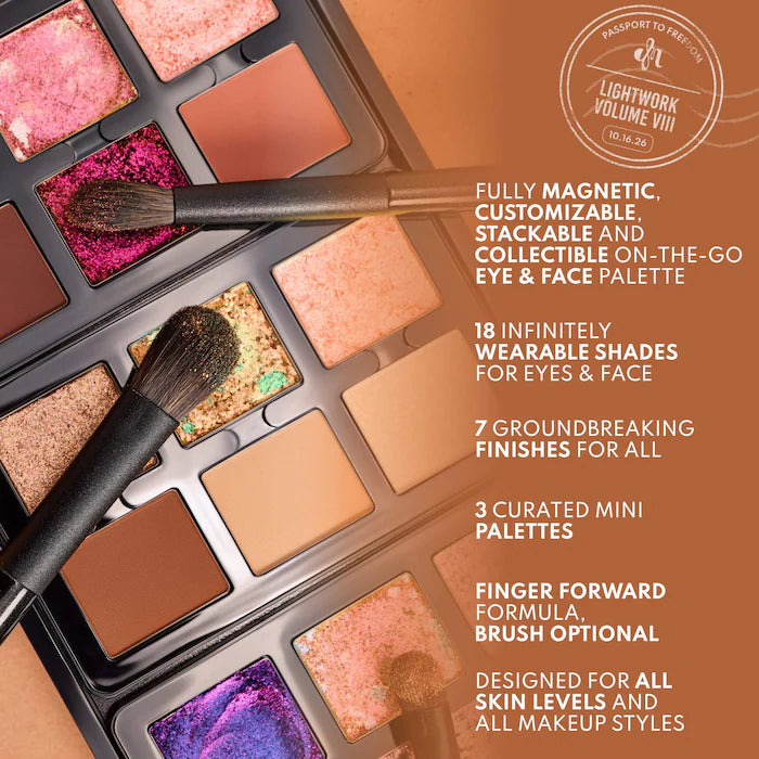 Danessa Myricks Beauty  LIGHTWORK VIII Freedom Makeup Palette: Magnetic, Customizable, Stackable Palette for Eyes & Face