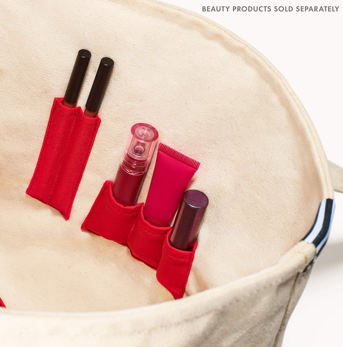 SEPHORA The Merch Shop Canvas Tote Bag with Lipstick Pockets