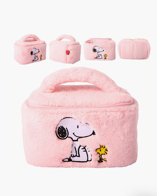 Snoopy Fluffy Cosmetic Bag for Travel PEANUTS