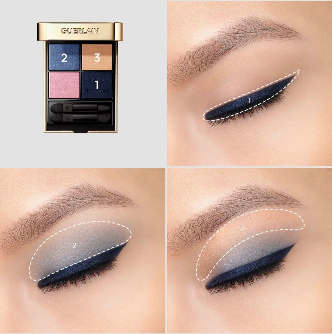 GUERLAIN  Limited Edition GUERLAIN x Kévin Germanier Ombres G Eyeshadow Quad, Edición limitada.