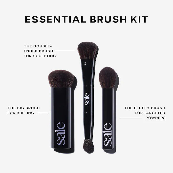 Saie, Brush Essentials Makeup Brush Gift Set with Travel Case