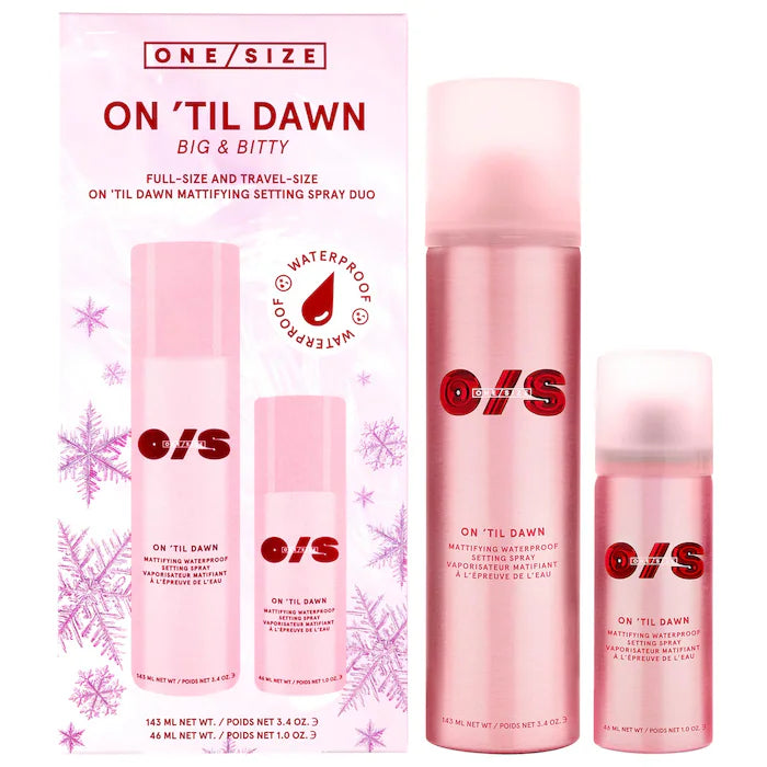 ONE/SIZE by Patrick Starrr, On ‘Til Dawn Mattifying Waterproof Setting Spray Big & Bitty Duo