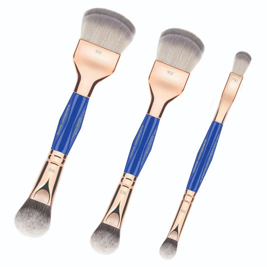 BDELLIUM TOOLS, GOLDEN TRIANGLE DOUBLE-ENDED DOUBLE DOME BLENDER / BDHD BRUSH 3PC. SET