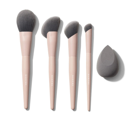 MORPHE, Face Shaping Essentials Bamboo & Charcoal Infused Face Brush Set