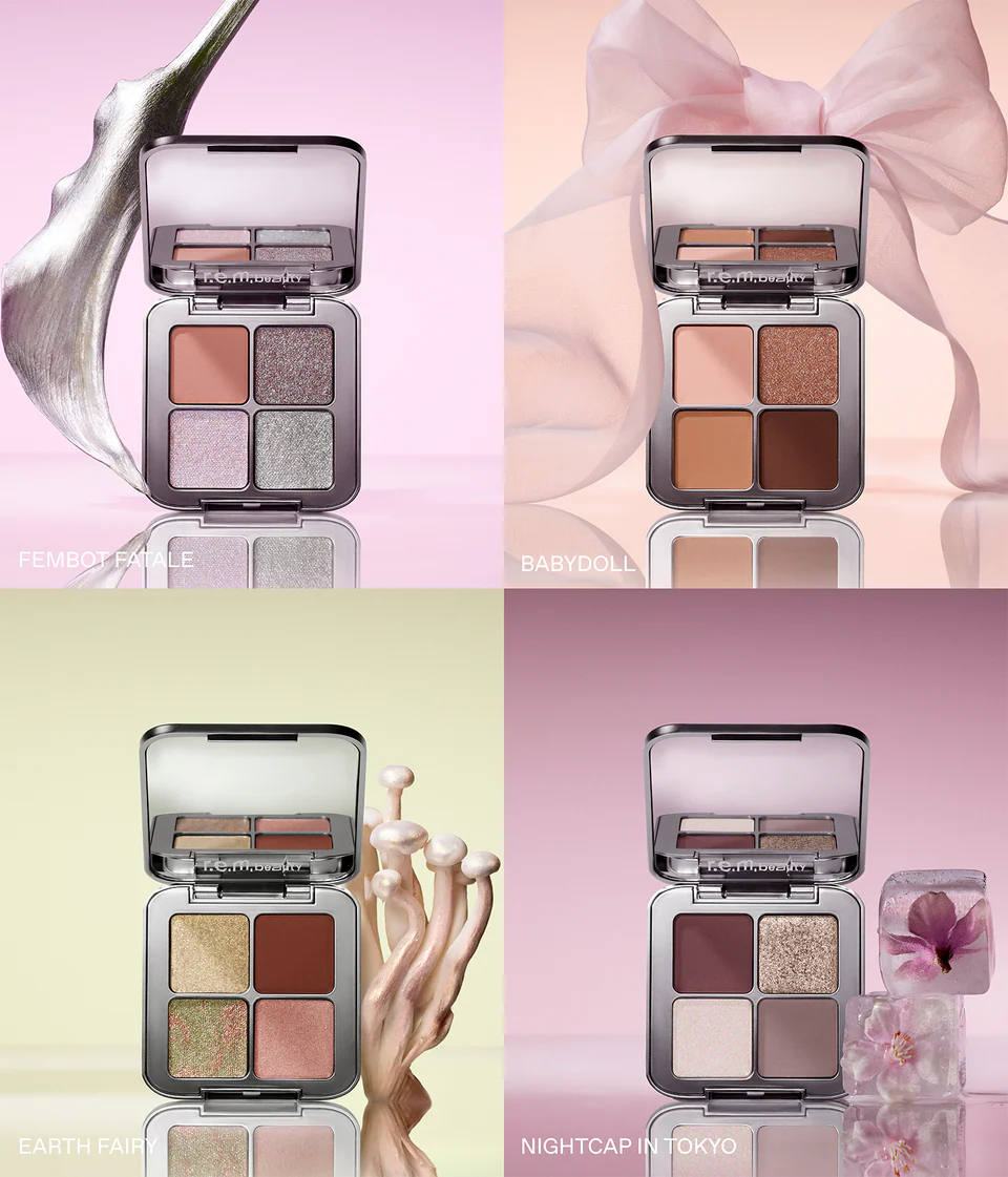 REM BEAUTY, ALL 4 NEW SWEET DREAMS EYESHADOW QUADS