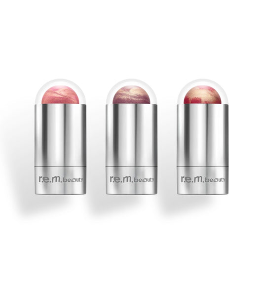 REM BEAUTY, MÉLANGE À TROIS BLUSH HIGHLIGHT STICK TRIO