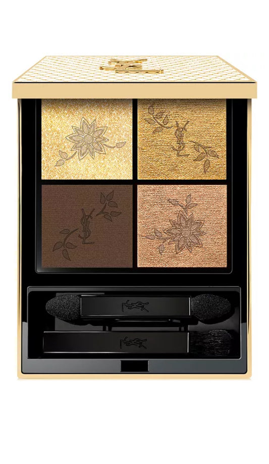 Yves Saint Laurent Limited-Edition Gold Lace Couture Mini Clutch Luxury Eyeshadow Palette