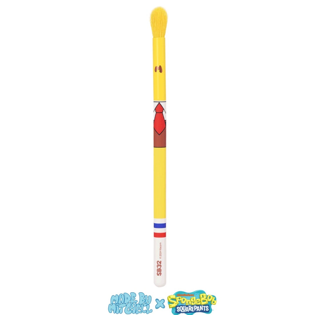 MADE BY MITCHELL, SpongeBob SquarePants - Six Piece Brush Set - Home Sweet Pineapple, Set de 6 brochas para rostro y ojos
