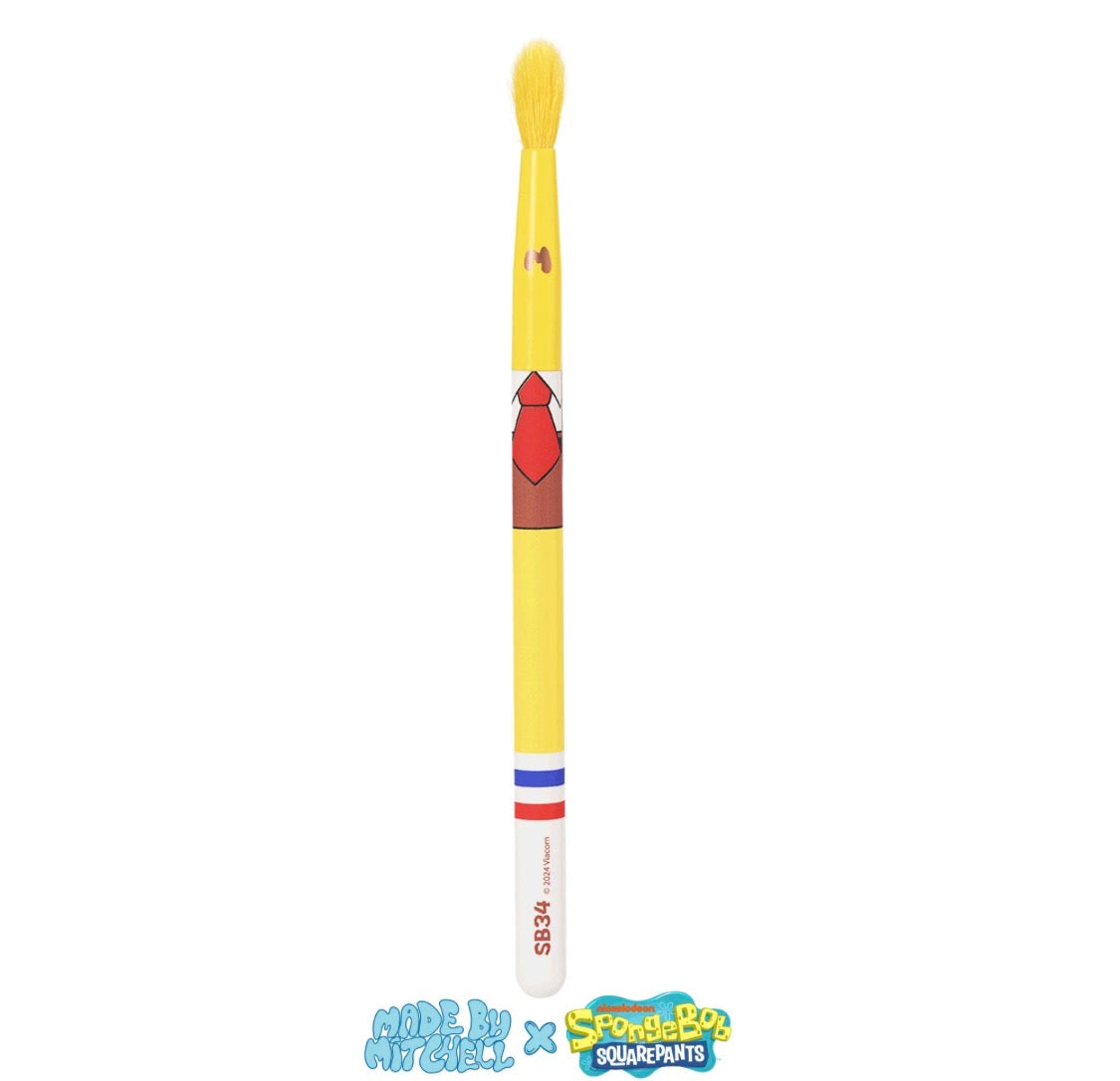 MADE BY MITCHELL, SpongeBob SquarePants - Six Piece Brush Set - Home Sweet Pineapple, Set de 6 brochas para rostro y ojos