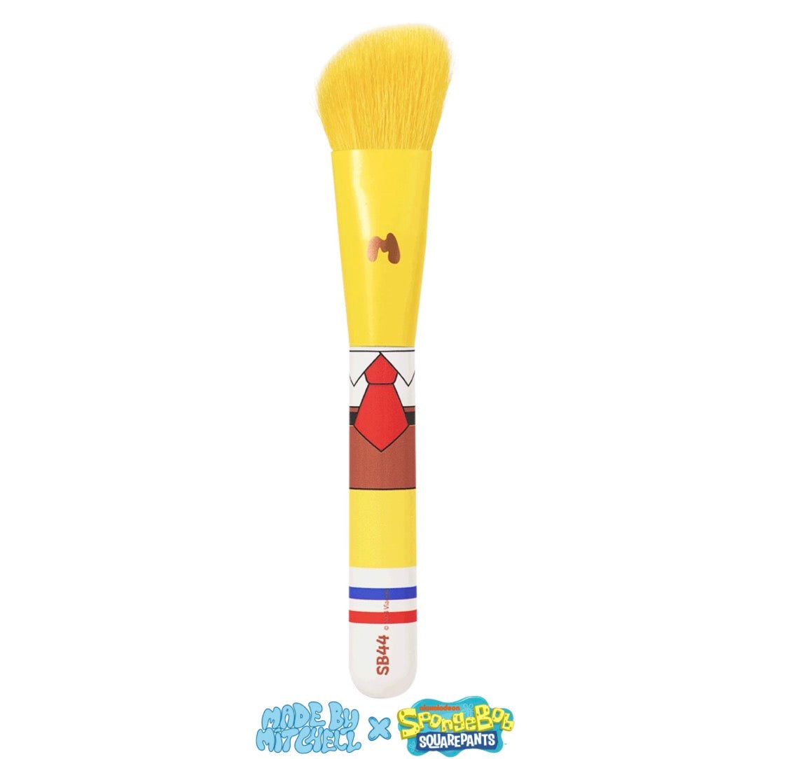 MADE BY MITCHELL, SpongeBob SquarePants - Six Piece Brush Set - Home Sweet Pineapple, Set de 6 brochas para rostro y ojos
