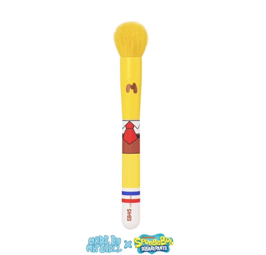 MADE BY MITCHELL, SpongeBob SquarePants - Six Piece Brush Set - Home Sweet Pineapple, Set de 6 brochas para rostro y ojos