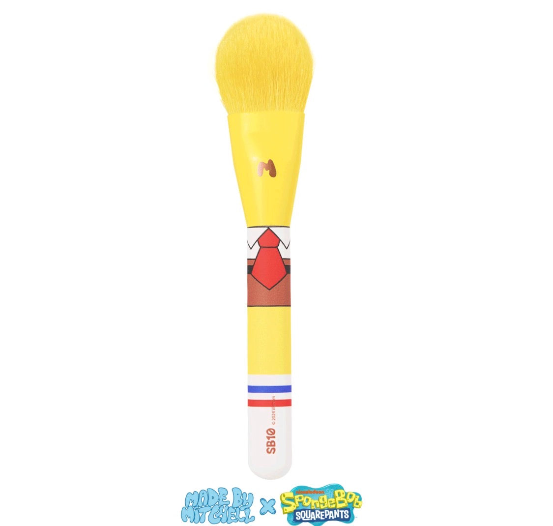 MADE BY MITCHELL, SpongeBob SquarePants - Six Piece Brush Set - Home Sweet Pineapple, Set de 6 brochas para rostro y ojos