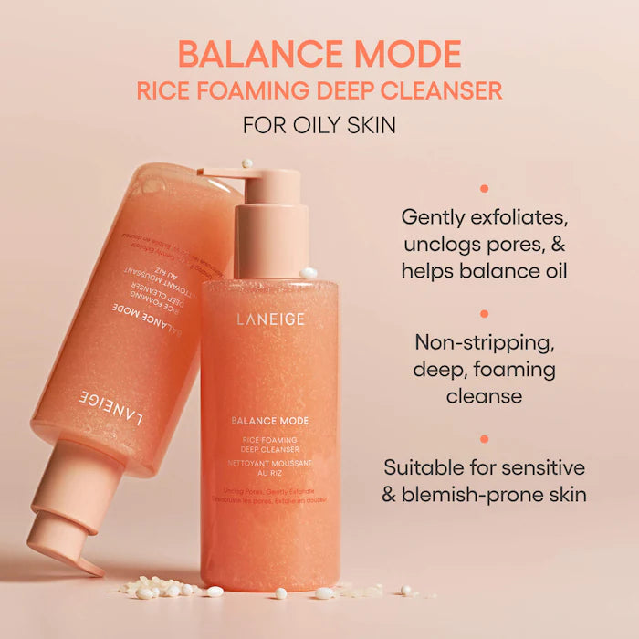 LANEIGE, Reset to Balance Mode Kit - Routine Set for Oily Skin and Pore + Shine Control