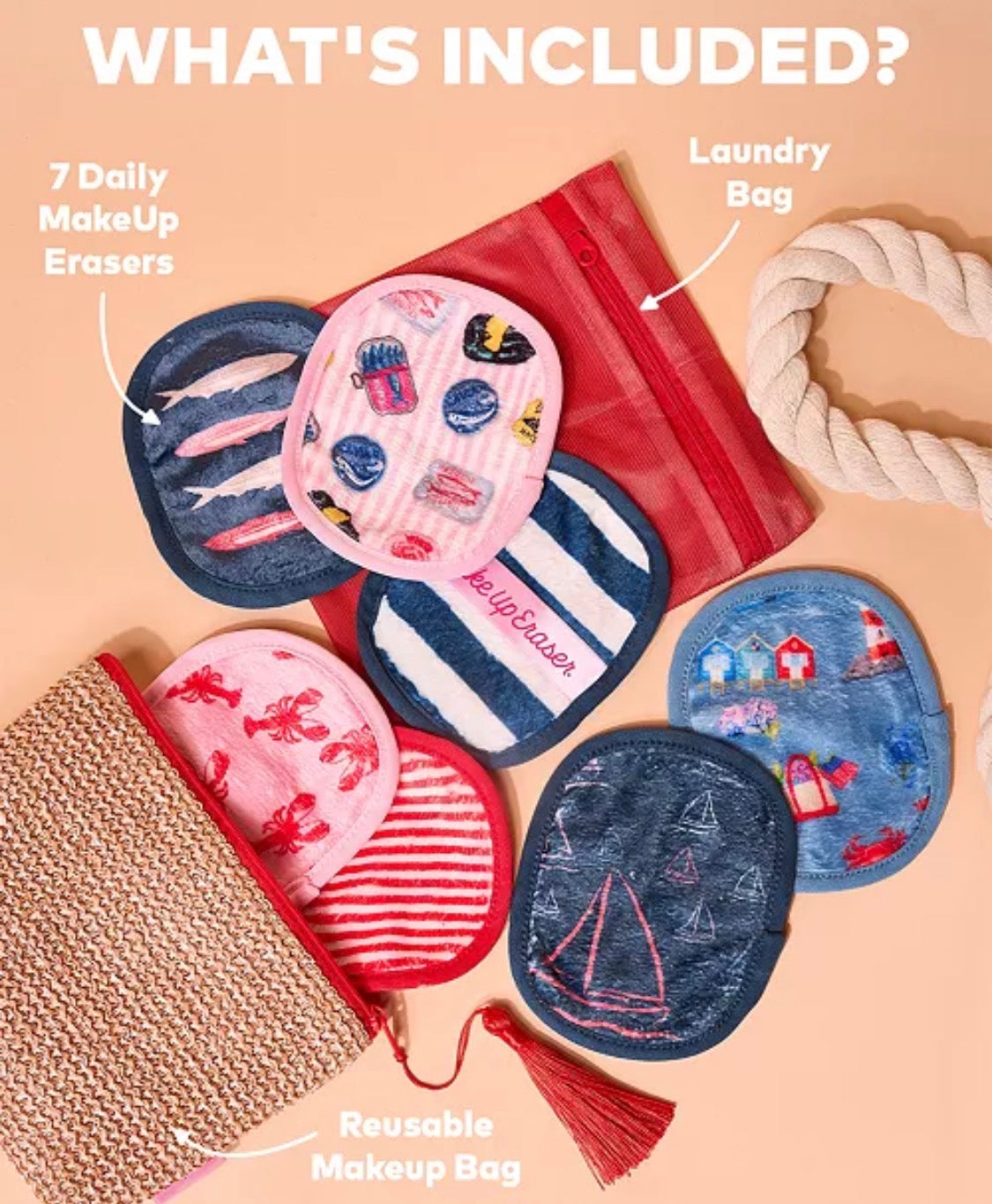 MakeUp Eraser Dockside 7-Days Makeup Wipe Set