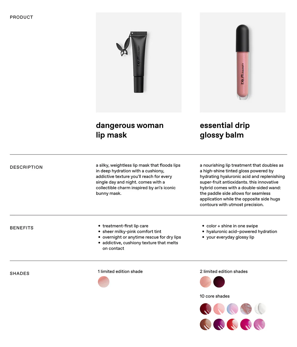 REM BEAUTY, DANGEROUS WOMAN LIP MASK